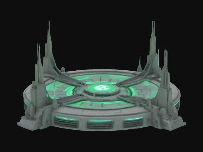 3D model for Landing base for an alien game