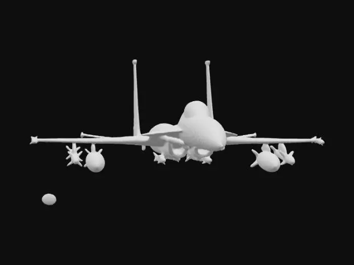 3D model for Fighter jet F15 