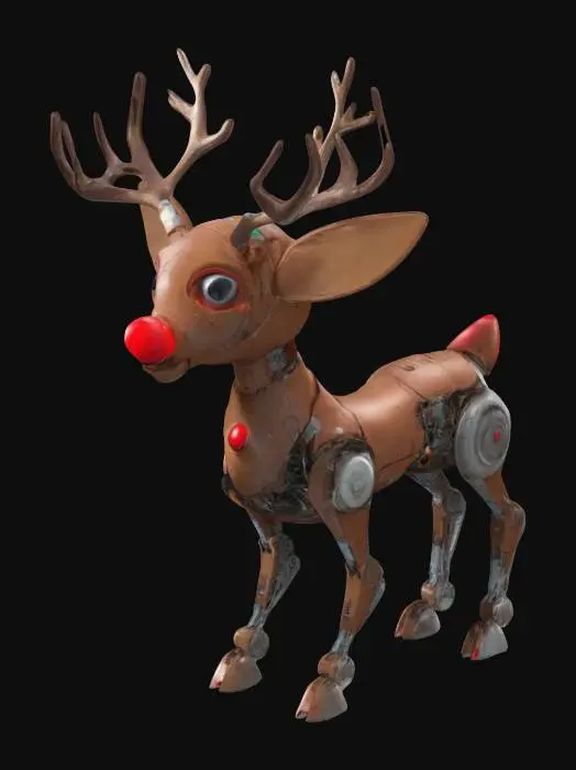 3D model for #ChristmasAdventure#, cyborg rudolph