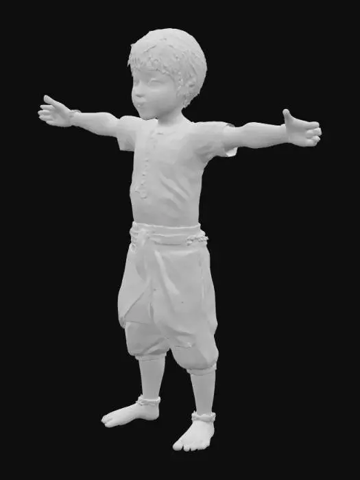 3D model for Indian child in ancient India