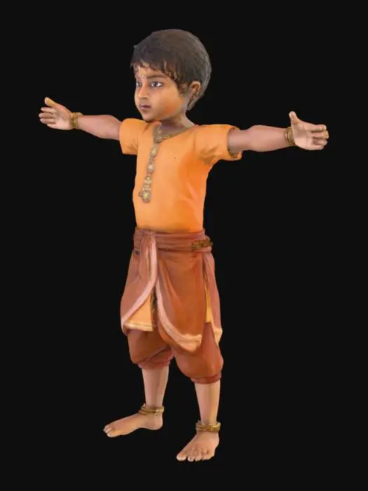 3D model for Indian child in ancient India