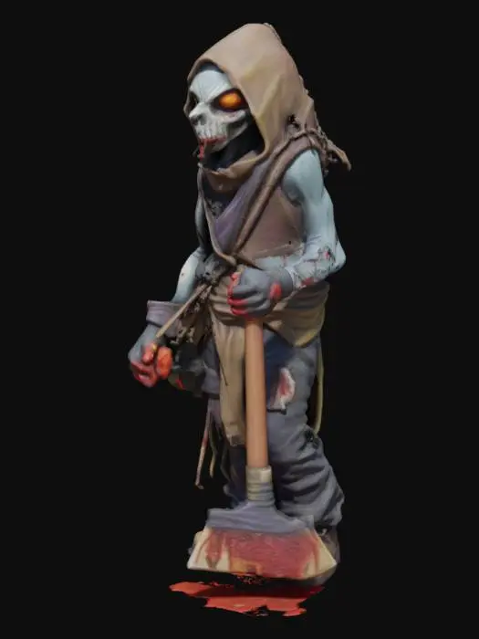 3D model for #game figure#, halloween horror gamer