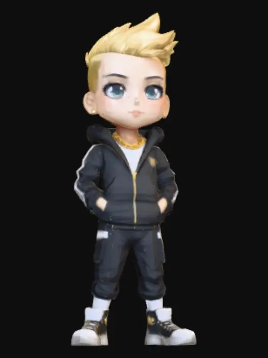 3D model for Gangster Chibi
Anime Style 
Modern
Trainings Anzug 
Sneaker 
Goldkette 
