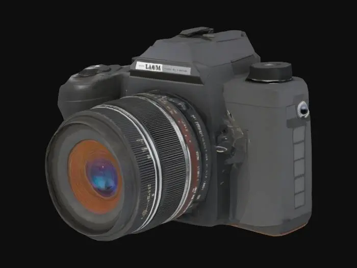 3D model for A professional film camera with large lens