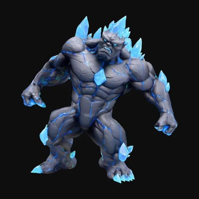 3D model for Crystal Golem Behemoth Warrior