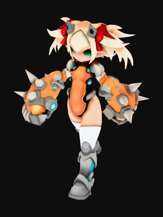 3D model for Spiky Gauntlet Guardian