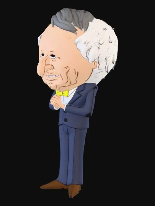3D model for Cartoon Politician Character