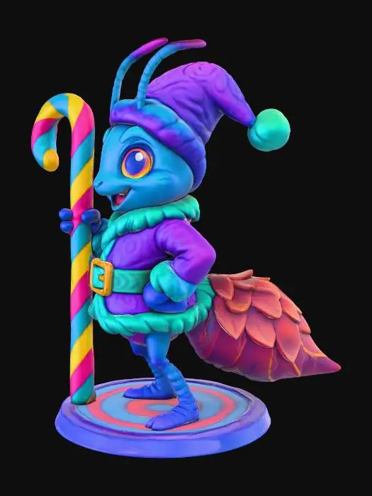 3D model for Candy Cane Bug