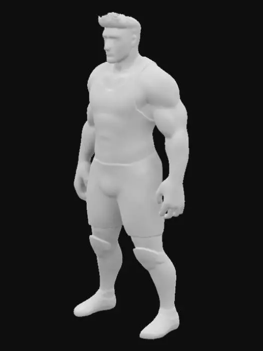 3D model for Wrestler in Blue Singlet