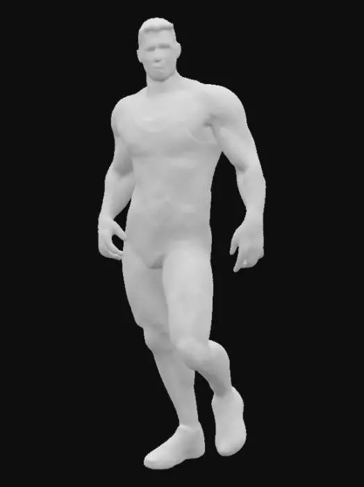 3D model for Wrestler in Red, #SketchTo3D#