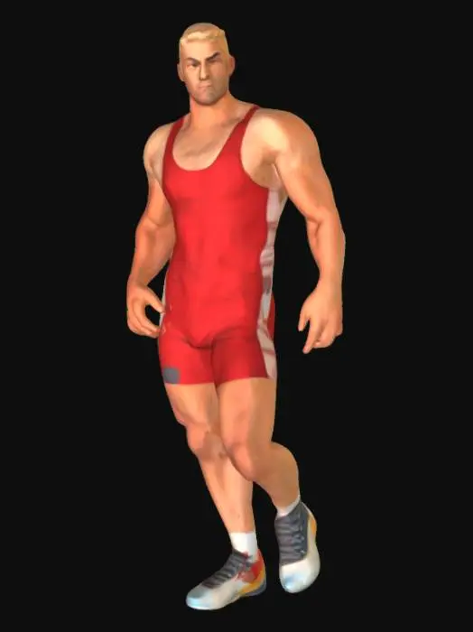 3D model for Wrestler in Red, #SketchTo3D#