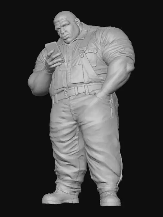 3D model for Focused Worker
