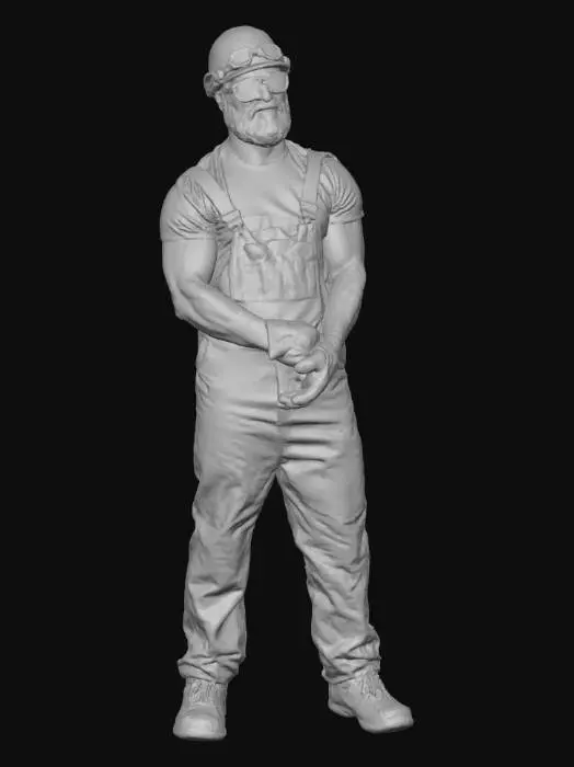 3D model for Worker in Overalls