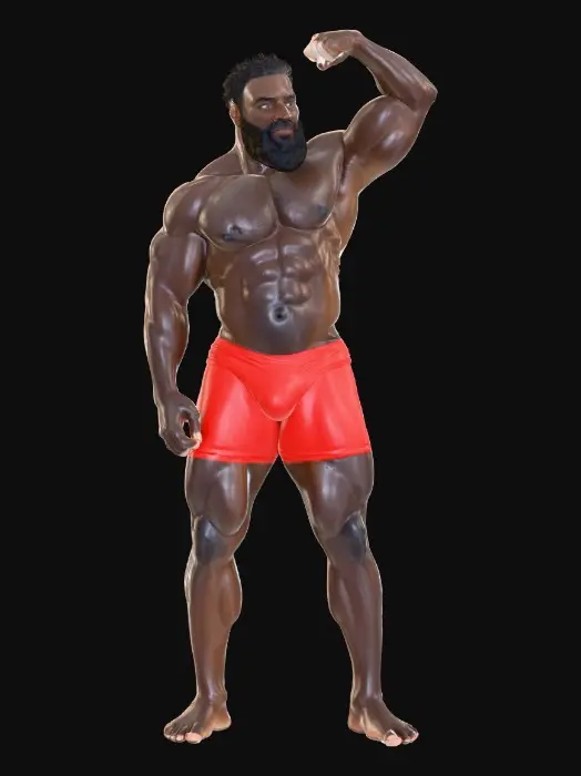 3D model for Bodybuilder Pose