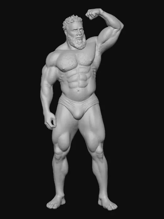 3D model for Bodybuilder Pose