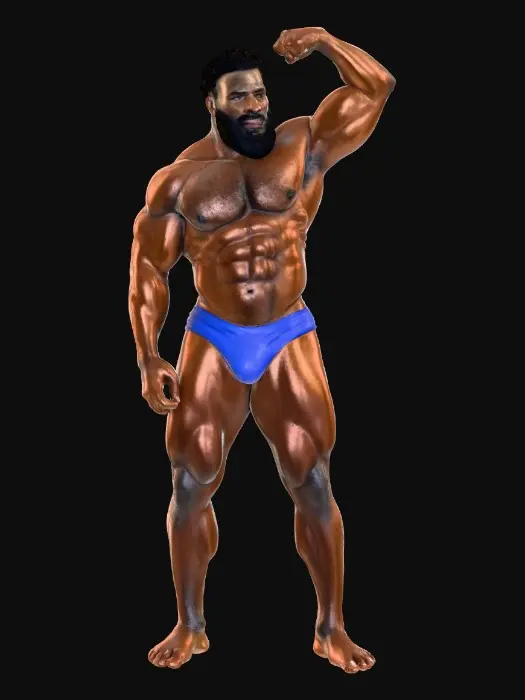 3D model for Bodybuilder Pose