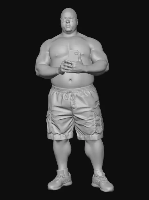 3D model for Muscular Mirror Selfie