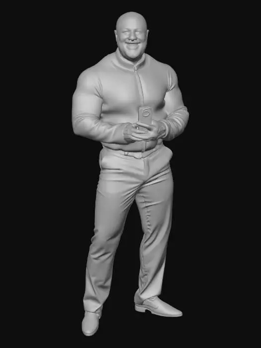 3D model for Security Officer Selfie in Navy Uniform