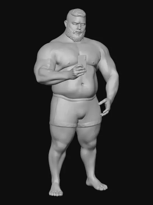 3D model for Bulked-Up Mirror Selfie