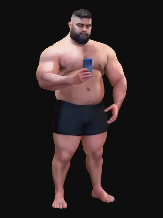 3D model for Bulked-Up Mirror Selfie