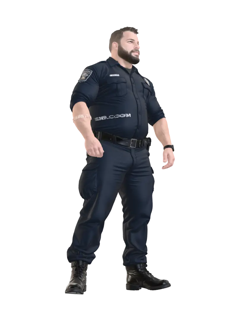 Urban Guardian - Vigilante 3D model, vytvořený pomocí AI