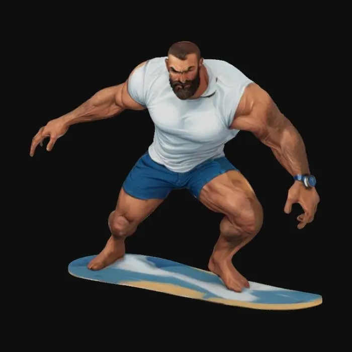 3D model for #ocean# Surfing