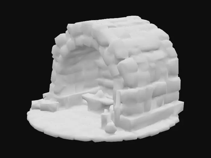 3D model for Stylized forge made of clay and stone with metal anvil. #Game Asset