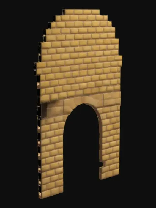 3D model for Level1_TurnTile_ArchedWall