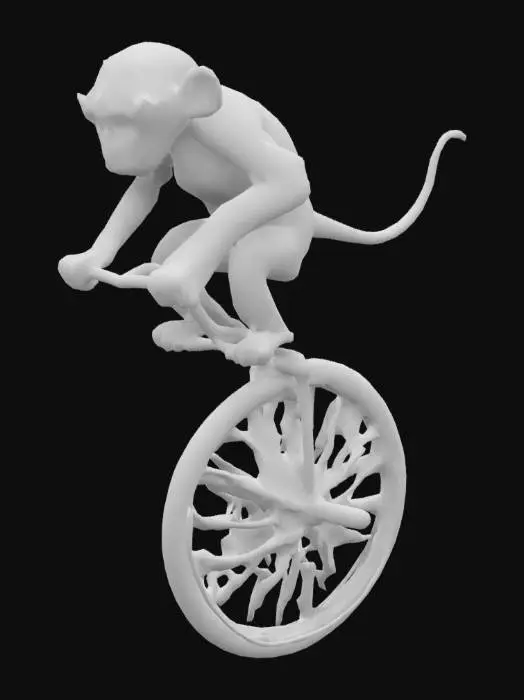 3D model for A Monkey Riding A Unicycle