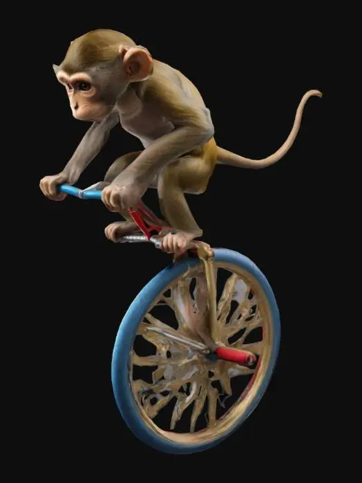3D model for A Monkey Riding A Unicycle