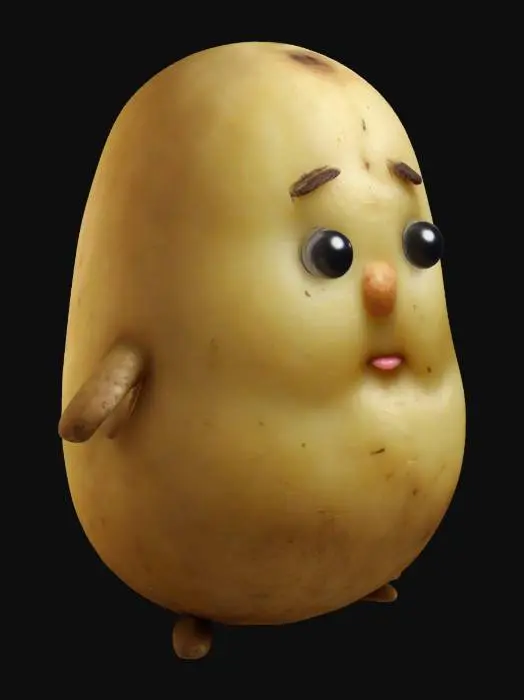 3D model for A Cute Socially Awkward Potato