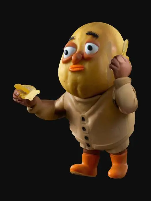 3D model for A Potato Chap eating potato chips
