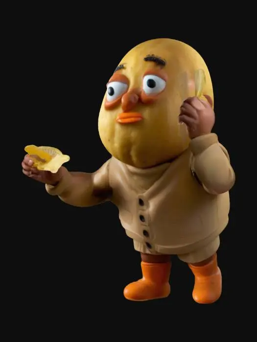 3D model for A Potato Chap eating potato chips