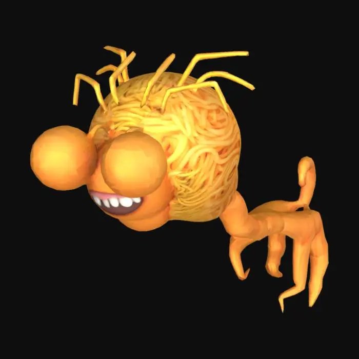 3D model for Giggly Noodle Creature, #SketchTo3D#