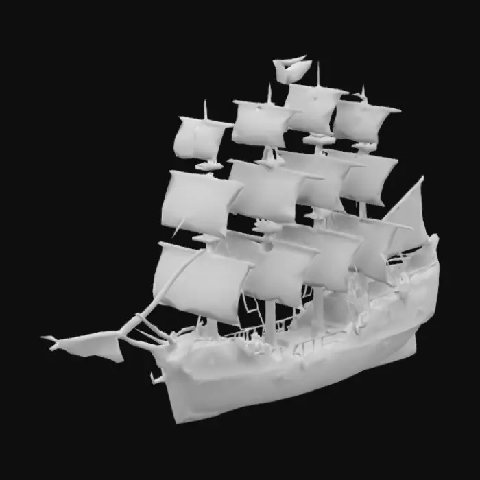 3D model for Christopher Columbus Santa Maria Ship in water 