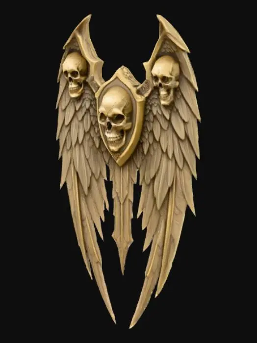 3D model for Skull Emblem Wings
