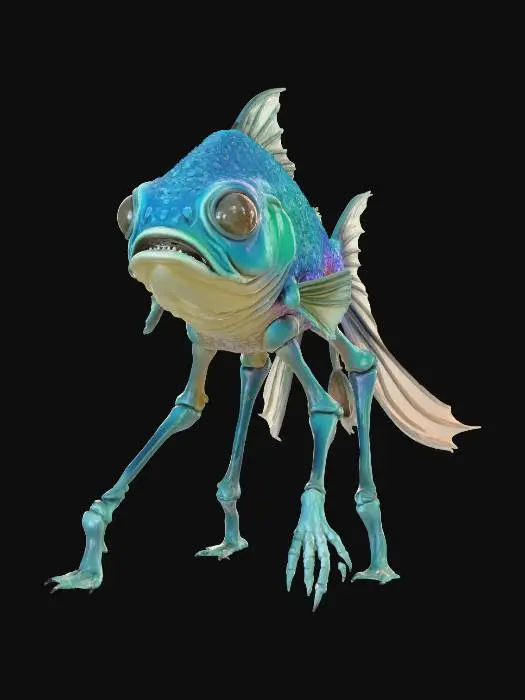 3D model for walking fish weird