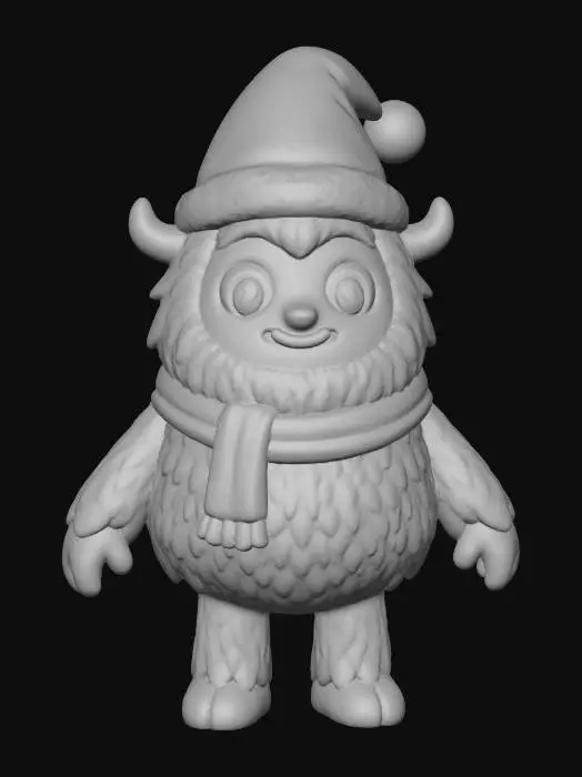 3D model for Holiday Yeti scaled at roblox body hight