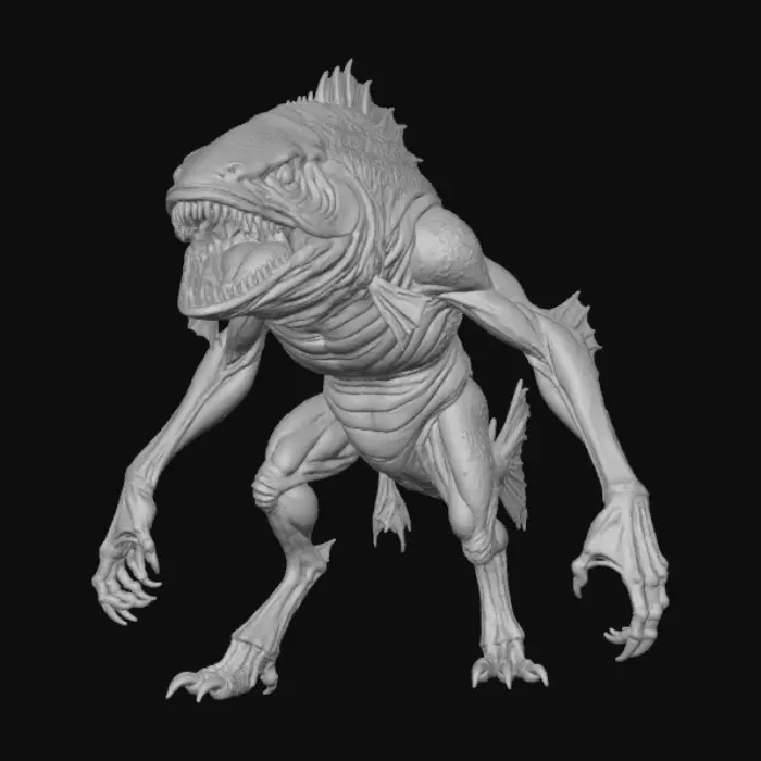 3D model for walking fish scary
