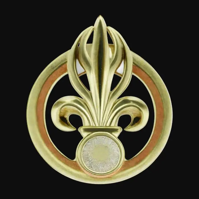 3D model for Ornate Gold Emblem green Beret