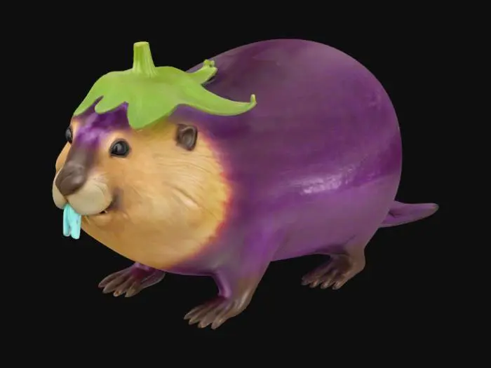 3D model for Eggplant Beaver