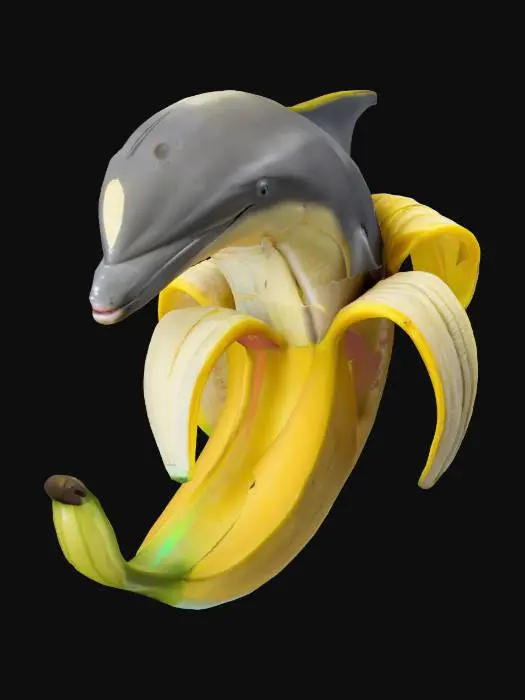 3D model for Banana Dolphin Splash
