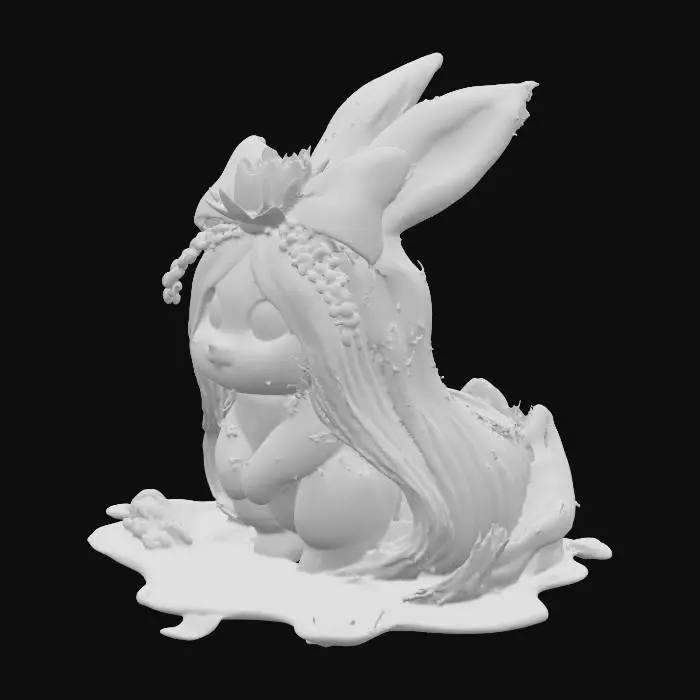 3D model for Aqua Cuddle Bunny