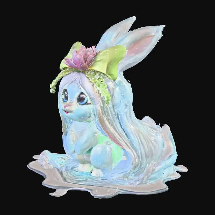 3D model for Aqua Cuddle Bunny