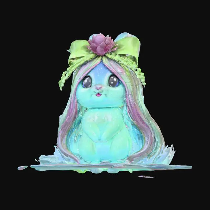 3D model for Aqua Cuddle Bunny
