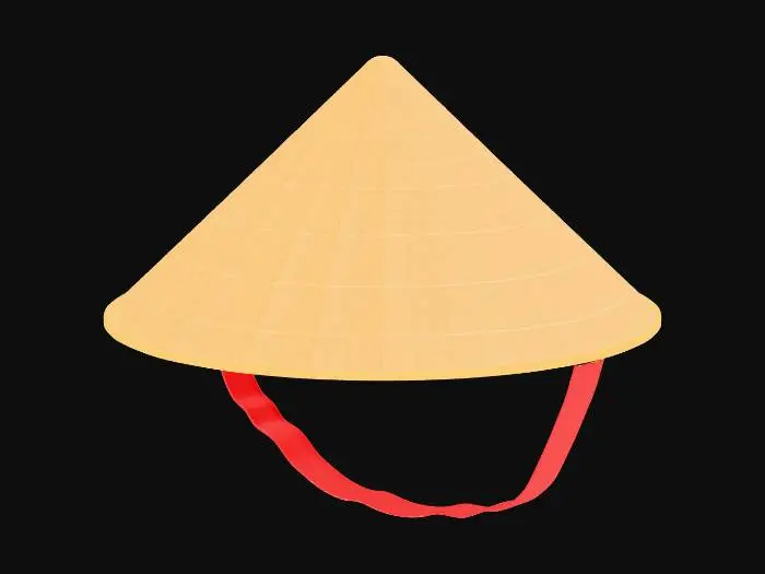3D model for Conical Straw Hat