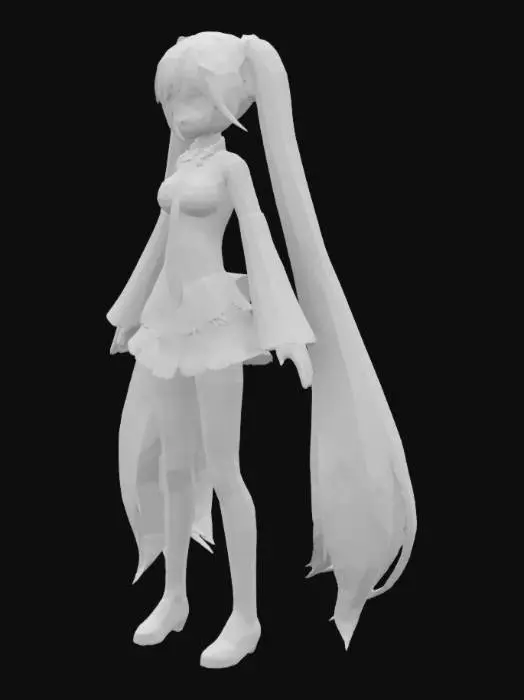 3D model for Vocaloid hatsune miku