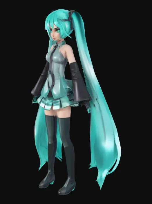 3D model for Vocaloid hatsune miku