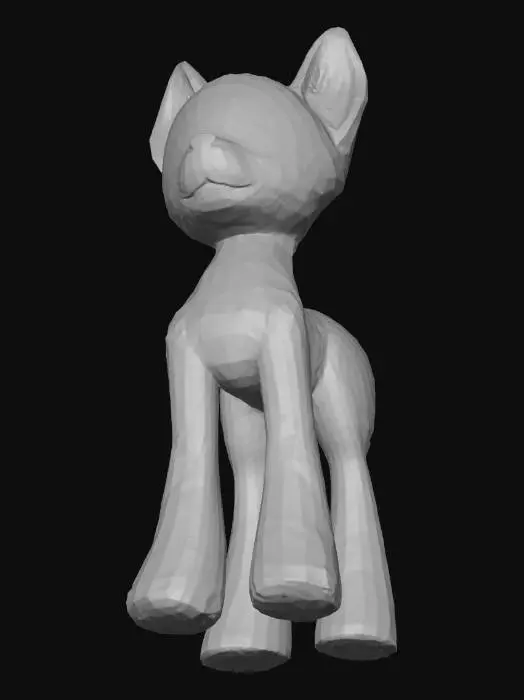 3D model for Blank Pony Template 1