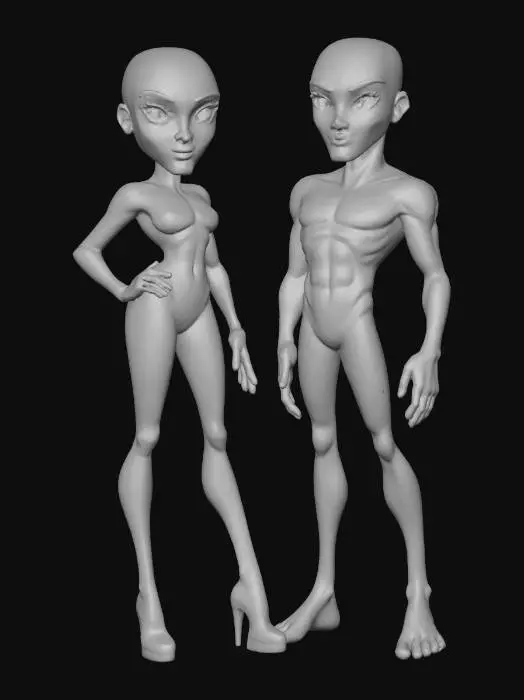 3D model for Stylized Figures Sketch